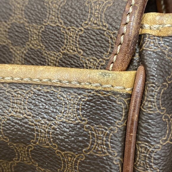 CELINE Macadam Horse Carriage Mini Shoulder Bag PVC Leather Brown GHW 02KB072 - Picture 14 of 15